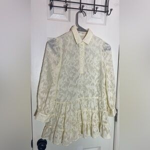 Girls SHEIN cream dress NWOT child size 10